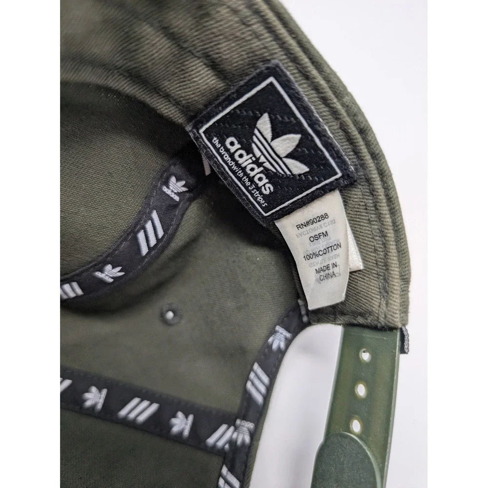 Adidas Baseball Cap Dad Hat‎ Olive Green Cotton Adjustable Snapback Running Gym